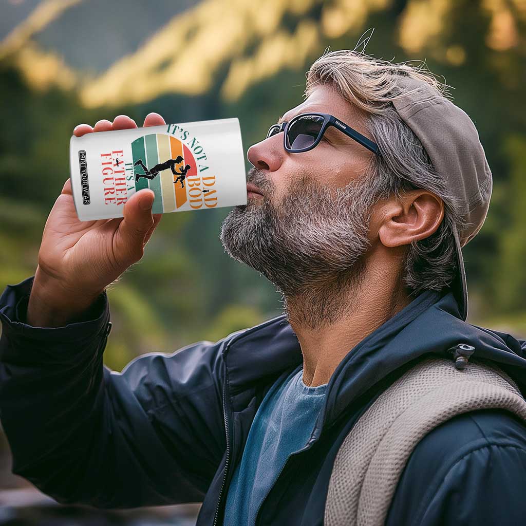 It Is Not A Dad Bod It Is A Father Figure 4 in 1 Can Cooler Tumbler Funny Dad Saying TS12 Print Your Wear