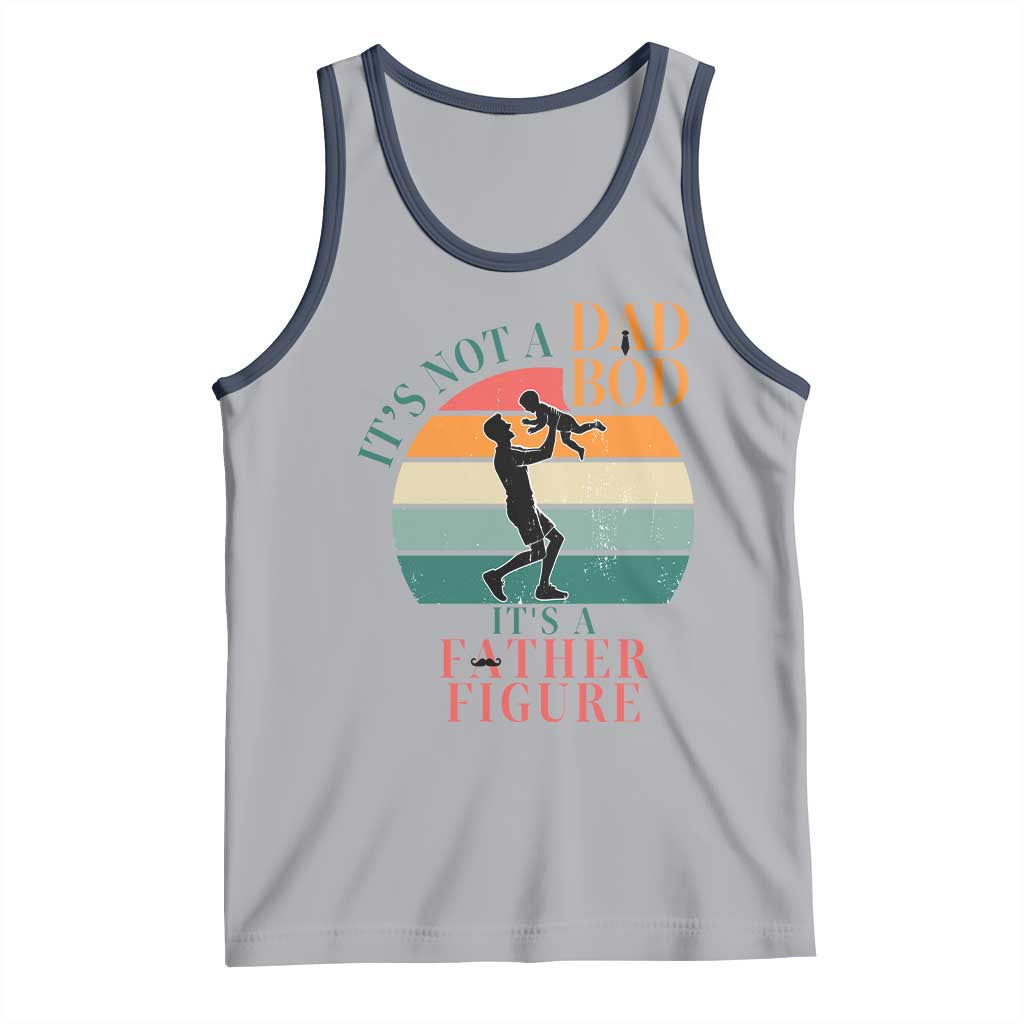It Is Not A Dad Bod It Is A Father Figure Tank Top Funny Dad Saying TS12 Athletic Heather Navy Print Your Wear