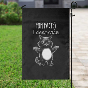 Funny Cat Lover Garden Flag Fun Fact I Do Not Care Quote TS12 Print Your Wear