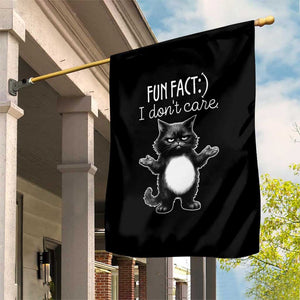 Funny Cat Lover Garden Flag Fun Fact I Do Not Care Quote TS12 Print Your Wear