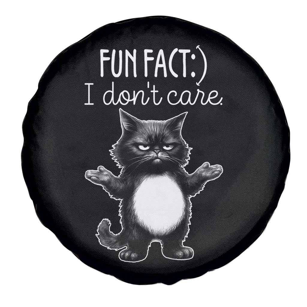 Funny Cat Lover Spare Tire Cover Fun Fact I Do Not Care Quote TS12 Print Your Wear