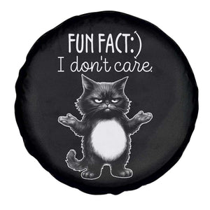 Funny Cat Lover Spare Tire Cover Fun Fact I Do Not Care Quote TS12 Print Your Wear