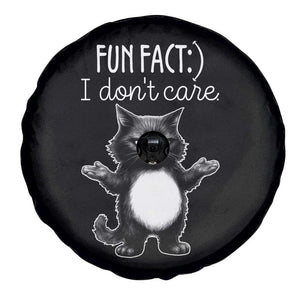 Funny Cat Lover Spare Tire Cover Fun Fact I Do Not Care Quote TS12 Print Your Wear