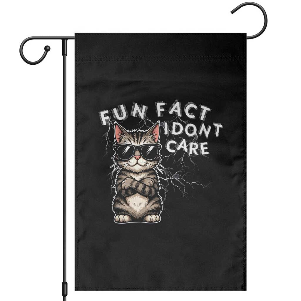Fun Fact I Do Not Care Garden Flag Grumpy Cat Lover TS12 Black Print Your Wear