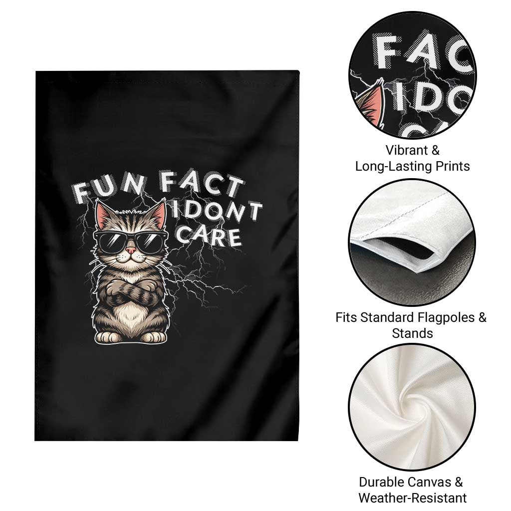 Fun Fact I Do Not Care Garden Flag Grumpy Cat Lover TS12 Print Your Wear