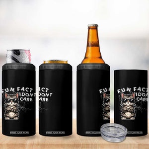 Fun Fact I Do Not Care 4 in 1 Can Cooler Tumbler Grumpy Cat Lover TS12 Print Your Wear