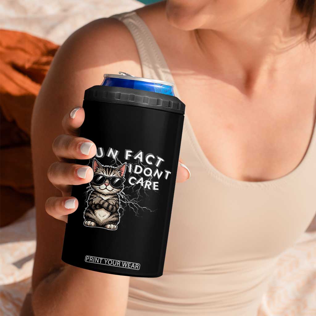 Fun Fact I Do Not Care 4 in 1 Can Cooler Tumbler Grumpy Cat Lover TS12 Print Your Wear