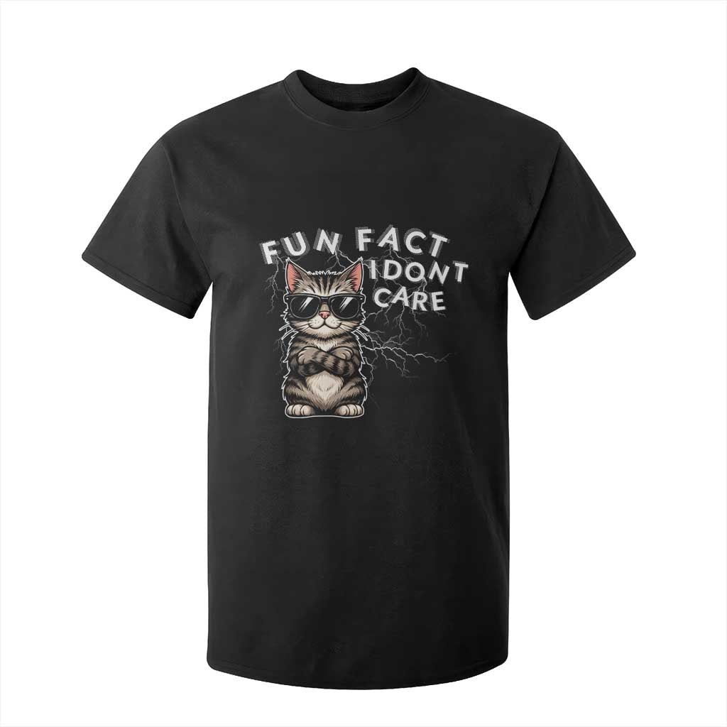 Fun Fact I Do Not Care T Shirt For Kid Grumpy Cat Lover TS12 Black Print Your Wear