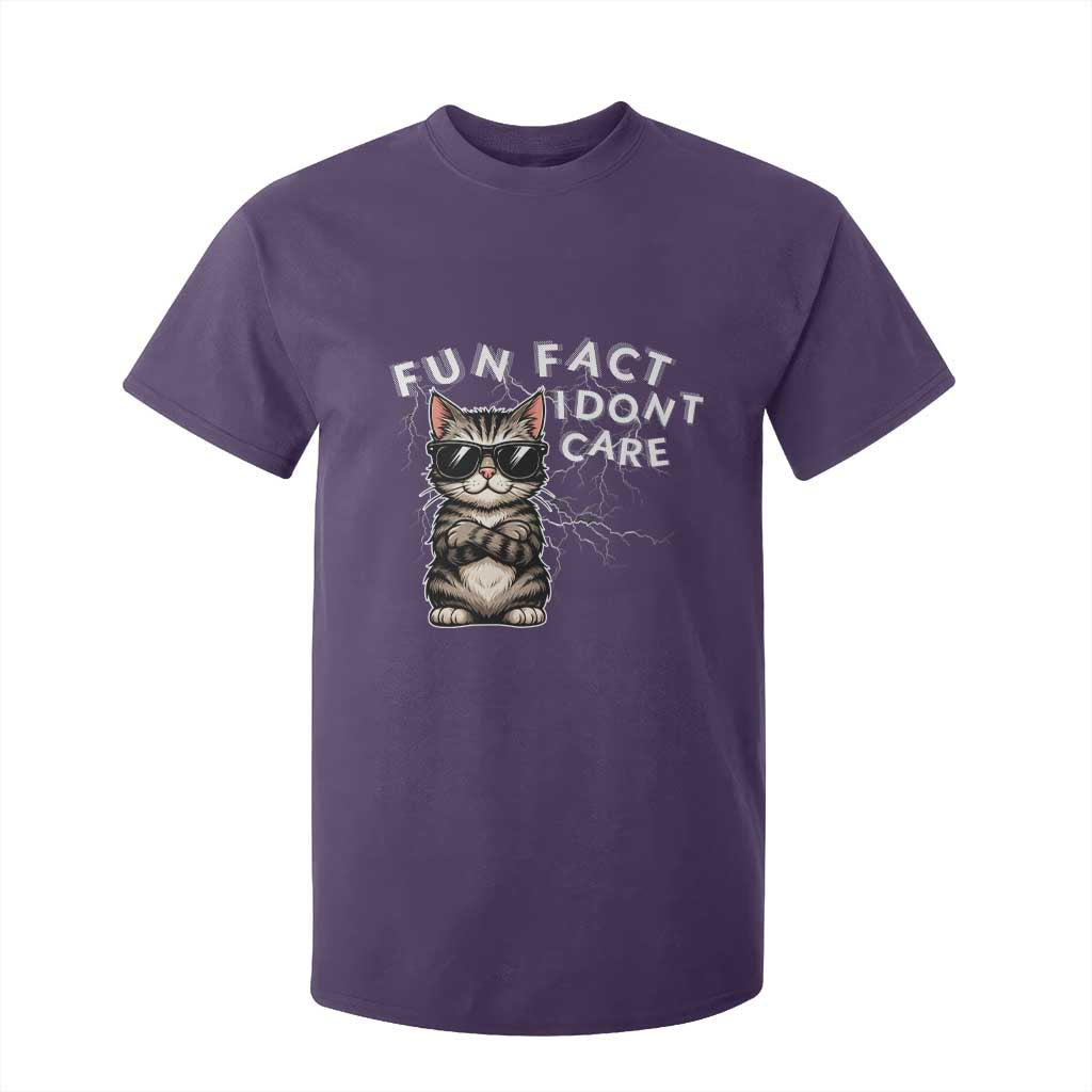Fun Fact I Do Not Care T Shirt For Kid Grumpy Cat Lover TS12 Purple Print Your Wear