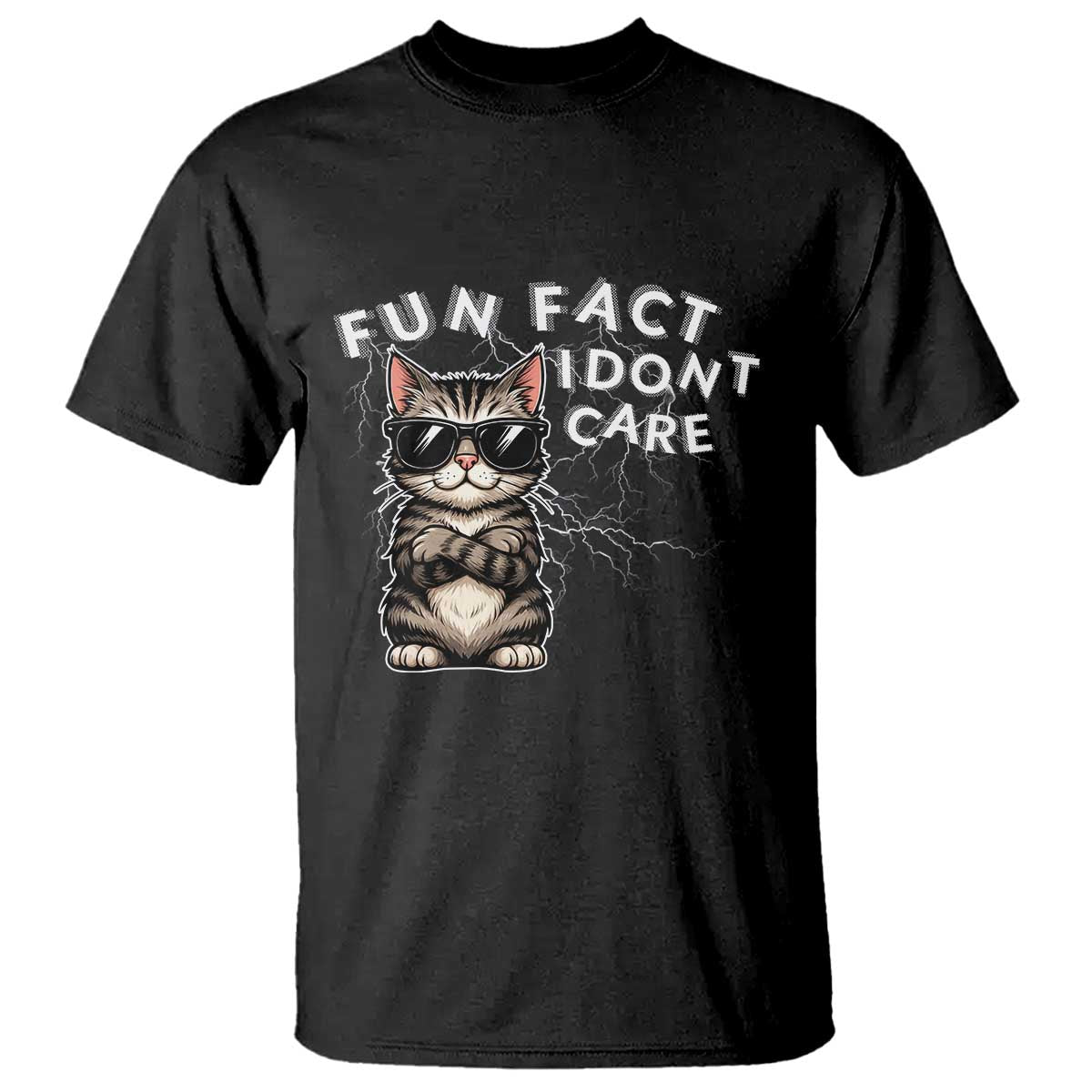 Fun Fact I Do Not Care T Shirt Grumpy Cat Lover TS12 Black Print Your Wear