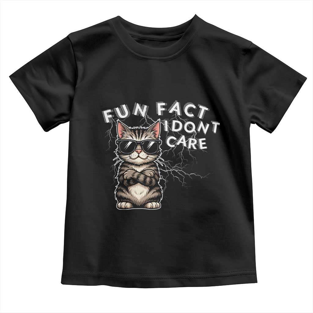 Fun Fact I Do Not Care Toddler T Shirt Grumpy Cat Lover TS12 Black Print Your Wear