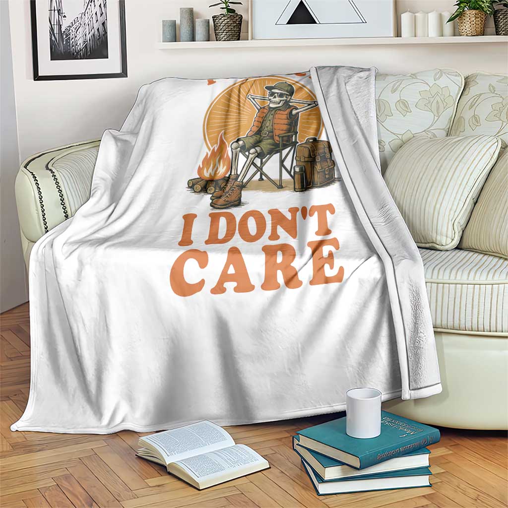 Fun Fact I Do Not Care Throw Blanket Funny Skeleton TS12 Print Your Wear