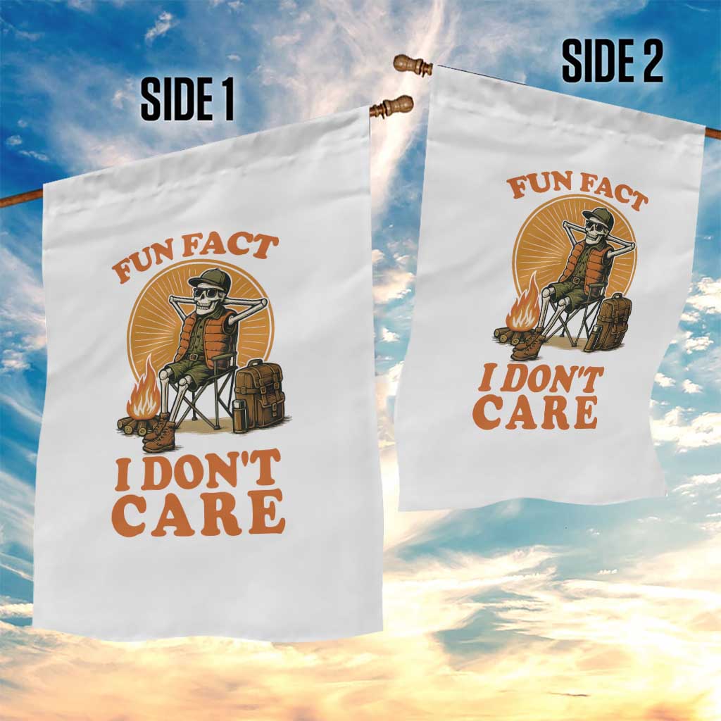 Fun Fact I Do Not Care Garden Flag Funny Skeleton TS12 Print Your Wear