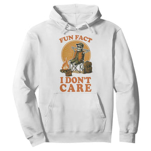 Fun Fact I Do Not Care Hoodie Funny Skeleton TS12 White Print Your Wear