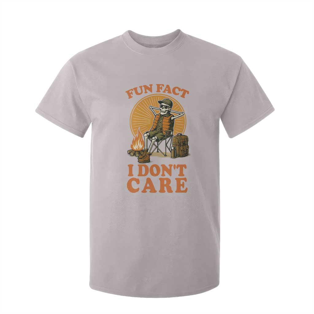 Fun Fact I Do Not Care T Shirt For Kid Funny Skeleton TS12 Ice Gray Print Your Wear
