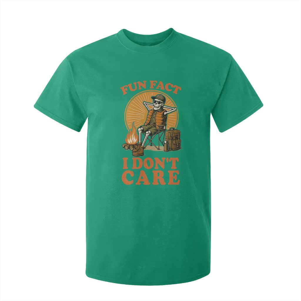 Fun Fact I Do Not Care T Shirt For Kid Funny Skeleton TS12 Irish Green Print Your Wear