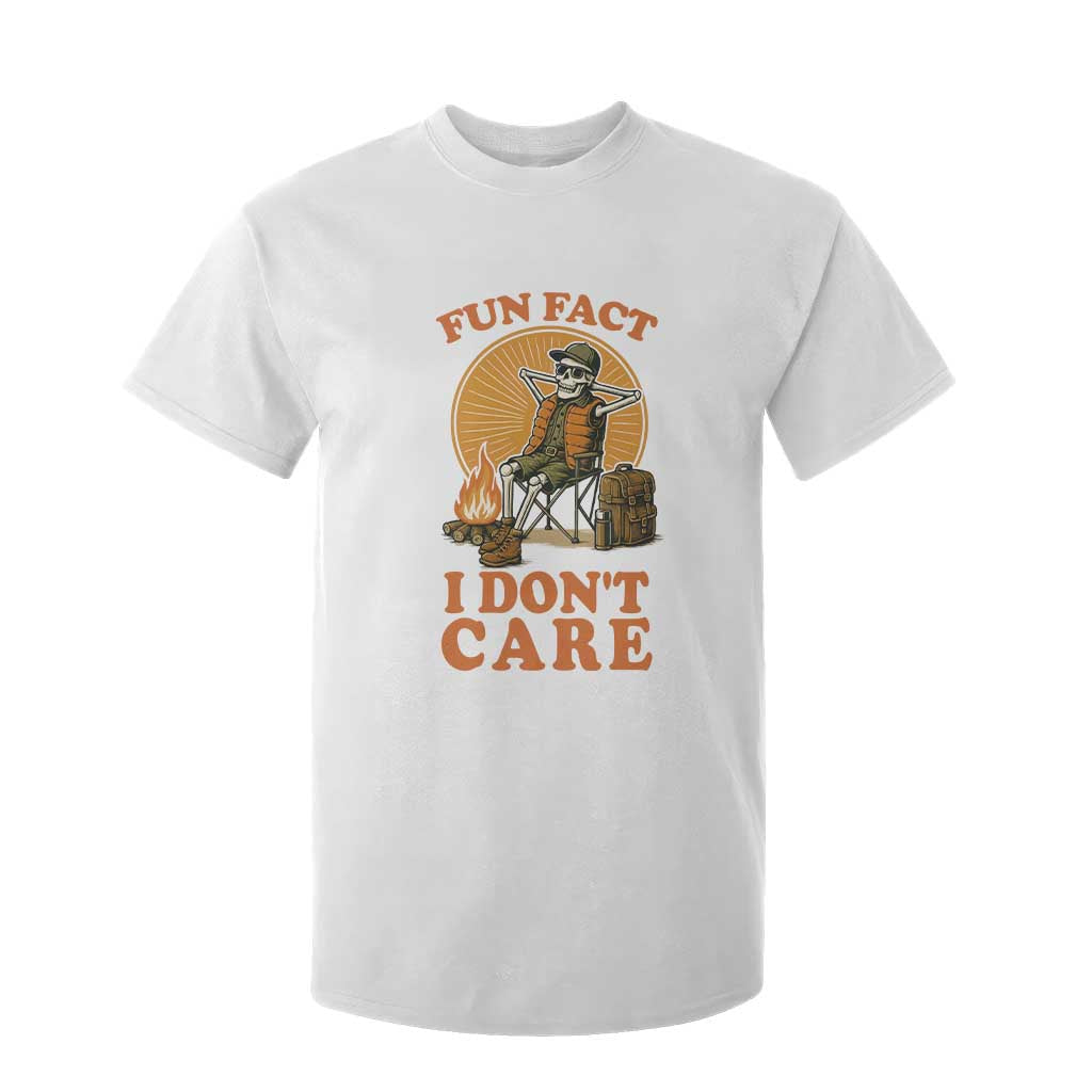 Fun Fact I Do Not Care T Shirt For Kid Funny Skeleton TS12 White Print Your Wear