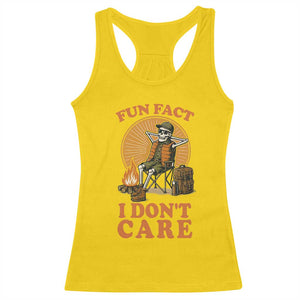 Fun Fact I Do Not Care Racerback Tank Top Funny Skeleton TS12 Daisy Print Your Wear