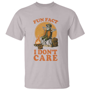 Fun Fact I Do Not Care T Shirt Funny Skeleton TS12 Ice Gray Print Your Wear