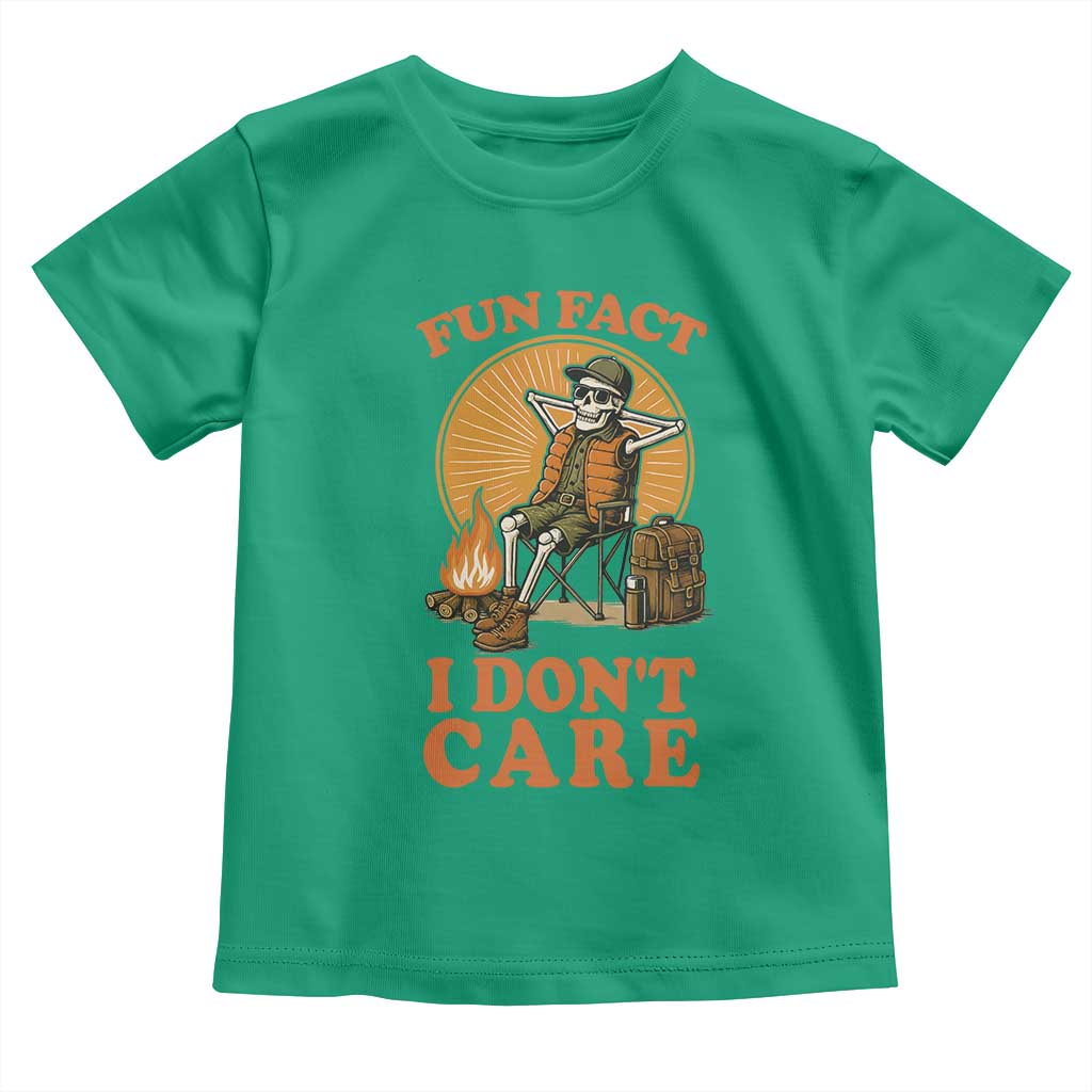 Fun Fact I Do Not Care Toddler T Shirt Funny Skeleton TS12 Irish Green Print Your Wear