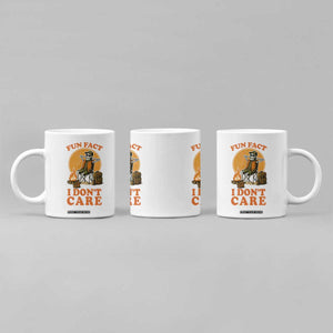 Fun Fact I Do Not Care Coffee Mug Funny Skeleton TS12 Print Your Wear