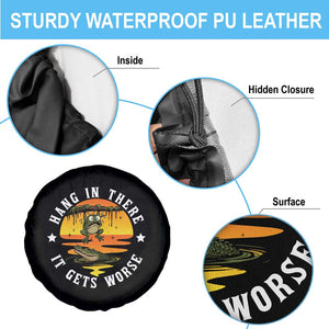 Hang In There It Gets Worse Spare Tire Cover Funny Frog TS12 Print Your Wear