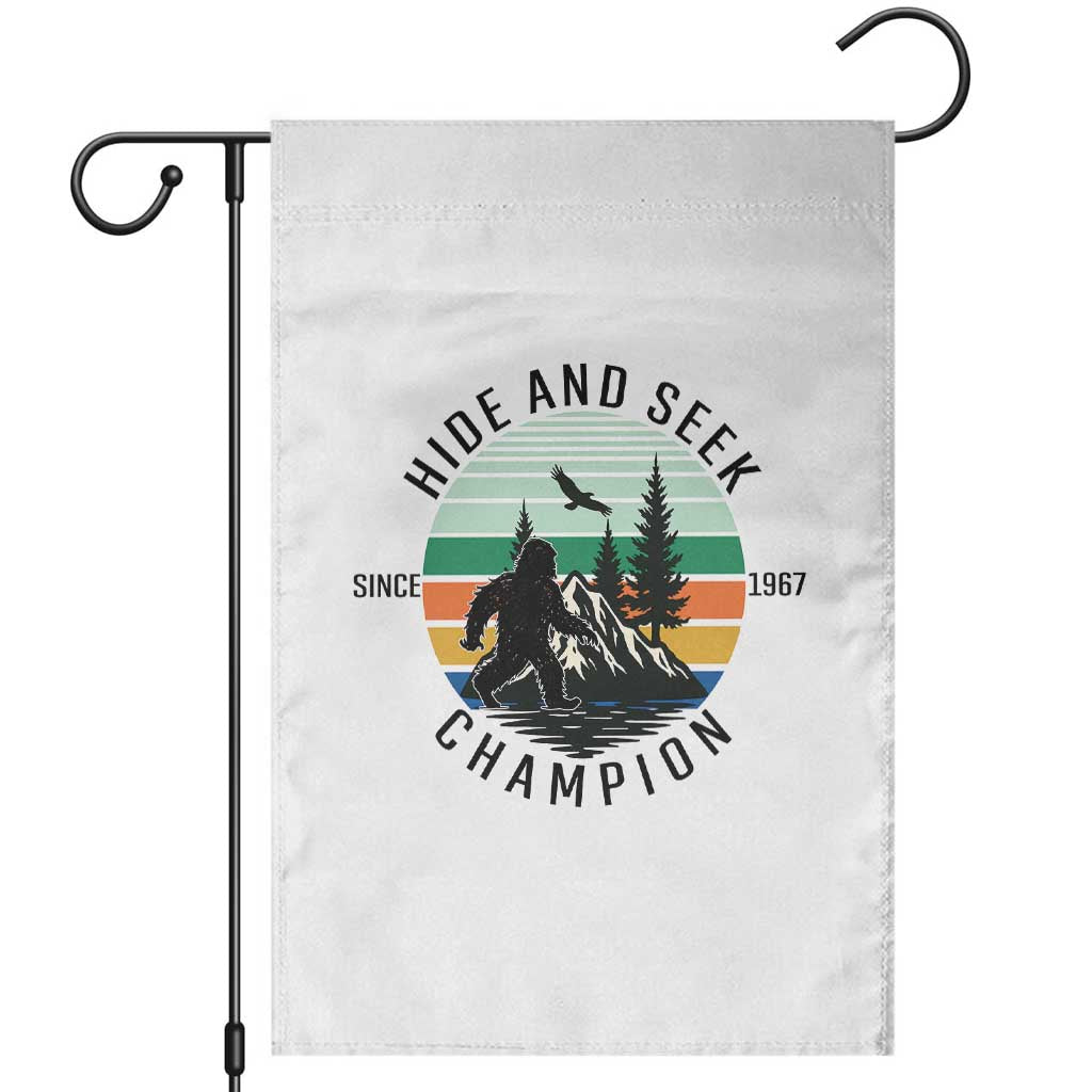 Hide And Seek Champion Garden Flag Bigfoot Lover Gift TS12 White Print Your Wear