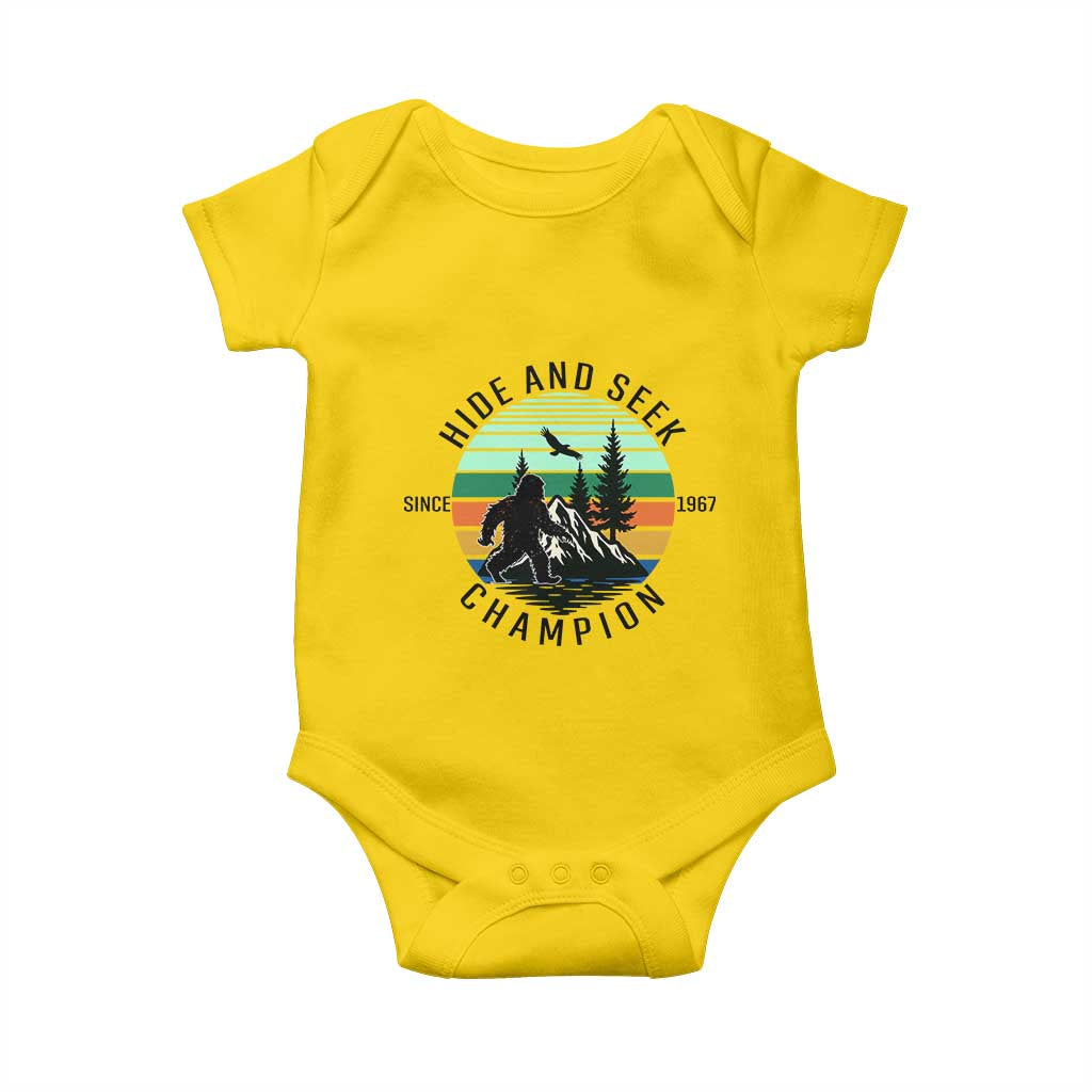 Hide And Seek Champion Baby Onesie Bigfoot Lover Gift TS12 Daisy Print Your Wear