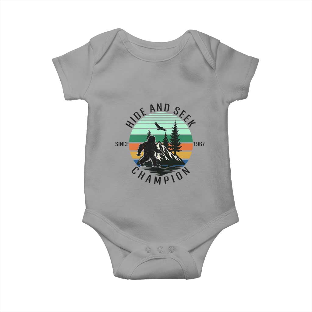 Hide And Seek Champion Baby Onesie Bigfoot Lover Gift TS12 Sport Gray Print Your Wear