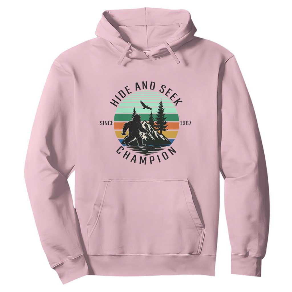 Hide And Seek Champion Hoodie Bigfoot Lover Gift TS12 Light Pink Print Your Wear