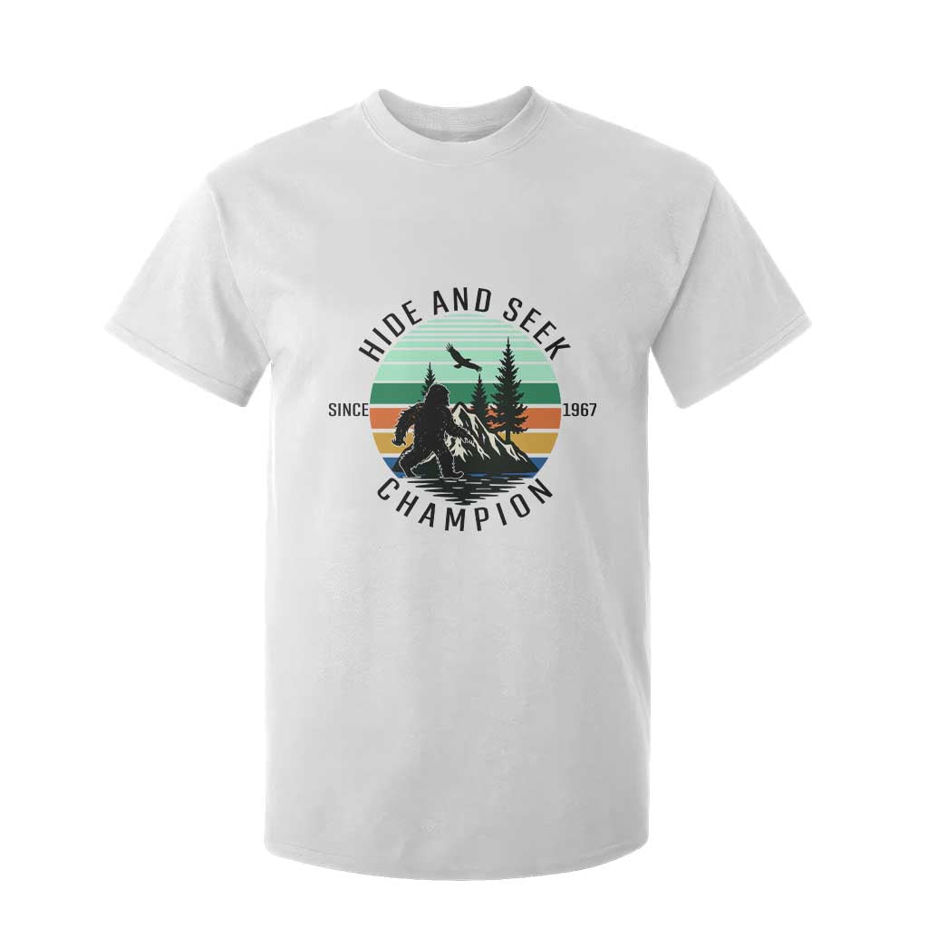 Hide And Seek Champion T Shirt For Kid Bigfoot Lover Gift TS12 White Print Your Wear