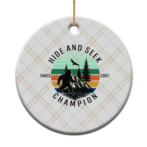 Hide And Seek Champion Ceramic Ornament Bigfoot Lover Gift TS12 1pc Christmas Plaid Print Your Wear