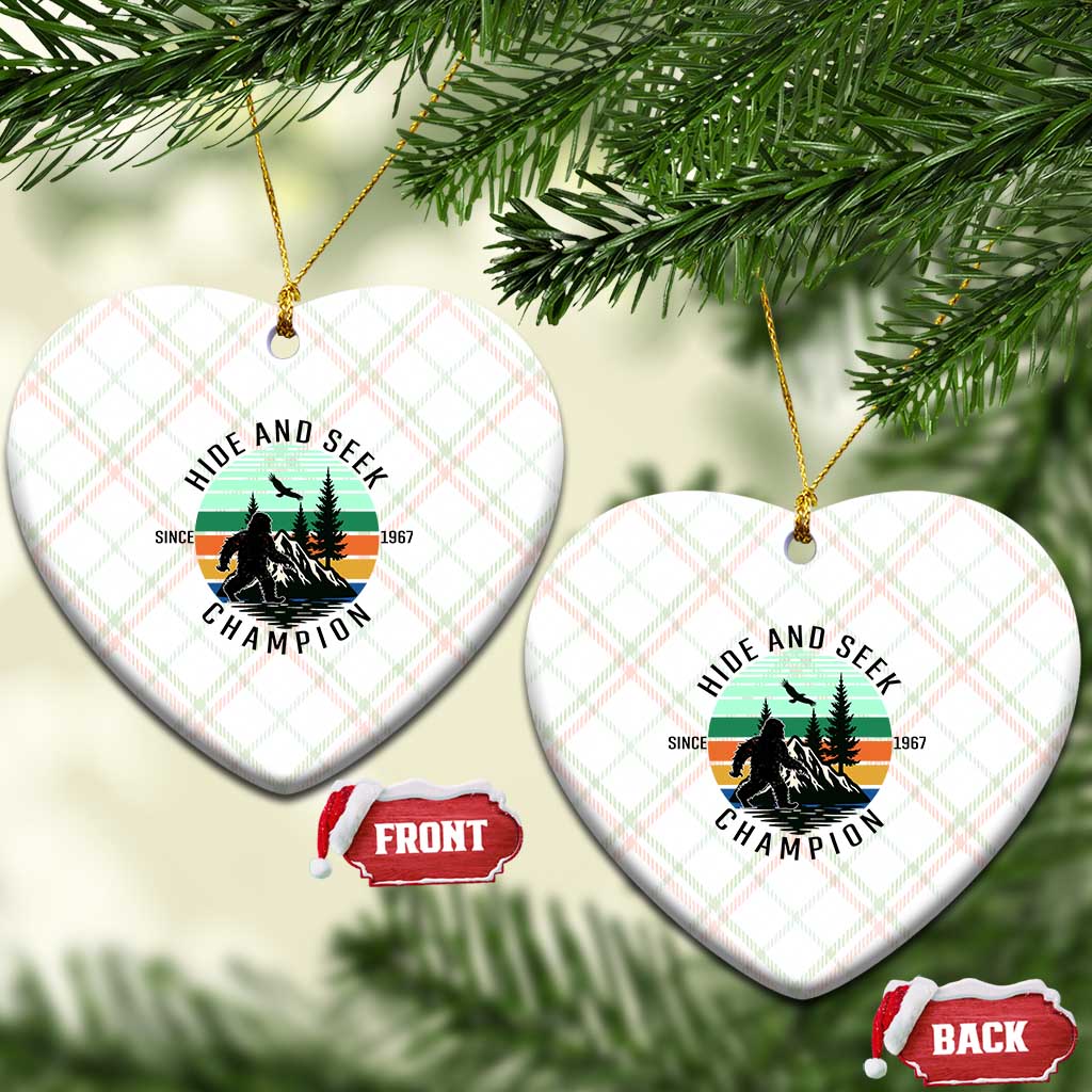 Hide And Seek Champion Ceramic Ornament Bigfoot Lover Gift TS12 Print Your Wear