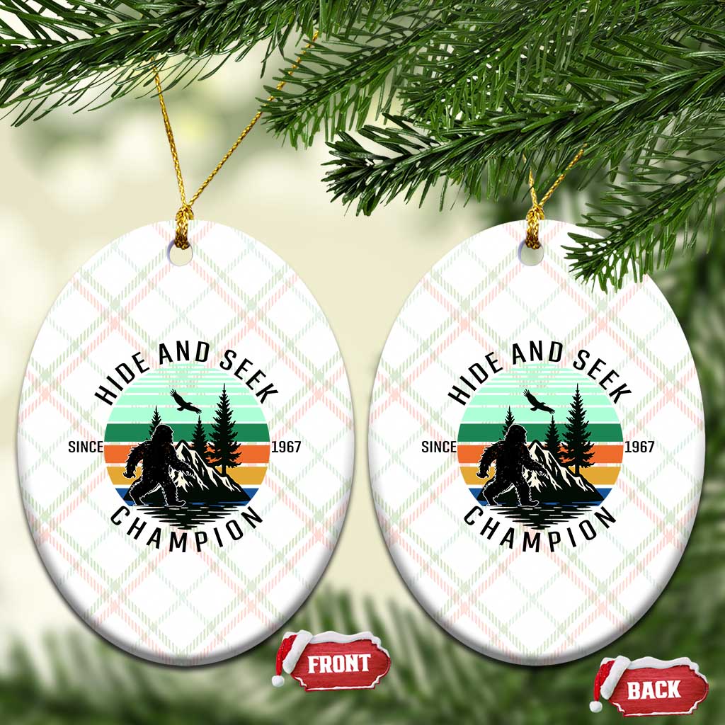 Hide And Seek Champion Ceramic Ornament Bigfoot Lover Gift TS12 Print Your Wear