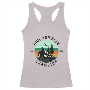 Hide And Seek Champion Racerback Tank Top Bigfoot Lover Gift TS12 Ice Gray Print Your Wear