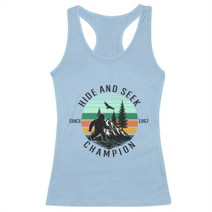 Hide And Seek Champion Racerback Tank Top Bigfoot Lover Gift TS12 Light Blue Print Your Wear