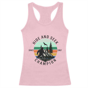 Hide And Seek Champion Racerback Tank Top Bigfoot Lover Gift TS12 Light Pink Print Your Wear