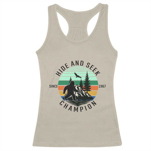 Hide And Seek Champion Racerback Tank Top Bigfoot Lover Gift TS12 Sand Print Your Wear