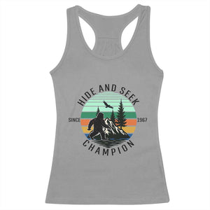 Hide And Seek Champion Racerback Tank Top Bigfoot Lover Gift TS12 Sport Gray Print Your Wear