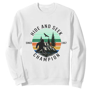 Hide And Seek Champion Sweatshirt Bigfoot Lover Gift TS12 White Print Your Wear