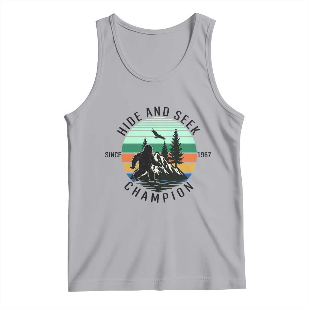 Hide And Seek Champion Tank Top Bigfoot Lover Gift TS12 Athletic Heather Print Your Wear