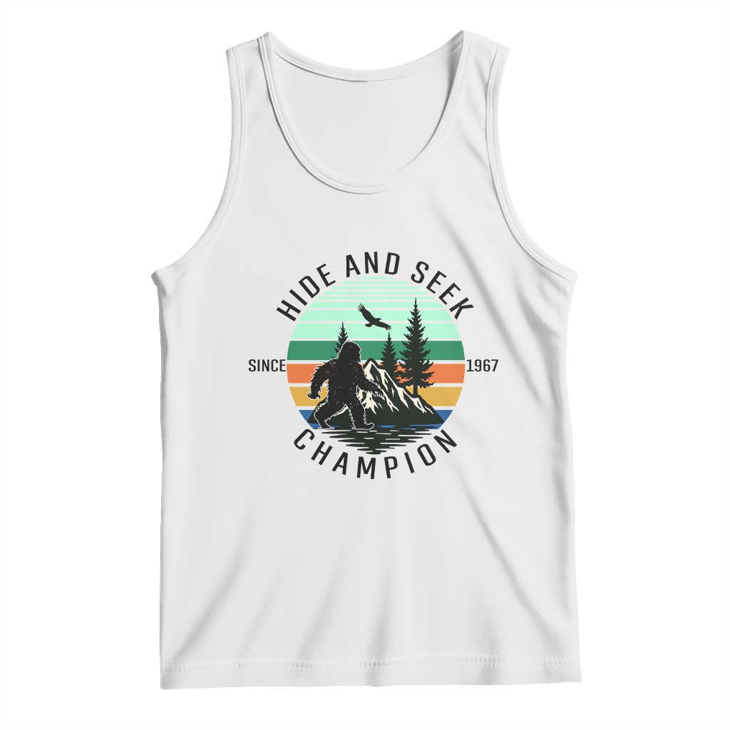 Hide And Seek Champion Tank Top Bigfoot Lover Gift TS12 White Print Your Wear