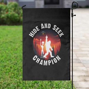 Hide And Seek Champion Garden Flag Funny Bigfoot And Alien Lover Gift TS12 Print Your Wear
