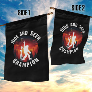Hide And Seek Champion Garden Flag Funny Bigfoot And Alien Lover Gift TS12 Print Your Wear