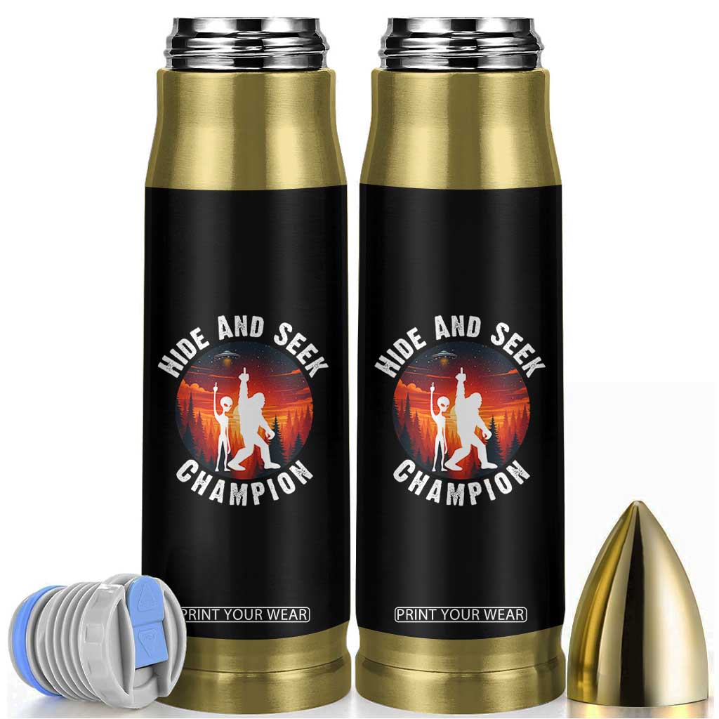 Hide And Seek Champion Bullet Tumbler Funny Bigfoot And Alien Lover Gift TS12 Black Print Your Wear