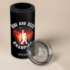 Hide And Seek Champion 4 in 1 Can Cooler Tumbler Funny Bigfoot And Alien Lover Gift TS12 Print Your Wear