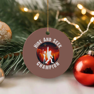 Hide And Seek Champion Ceramic Ornament Funny Bigfoot And Alien Lover Gift TS12 1pc Mocha Print Your Wear