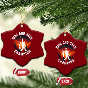 Hide And Seek Champion Ceramic Ornament Funny Bigfoot And Alien Lover Gift TS12 Print Your Wear