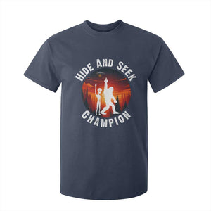 Hide And Seek Champion T Shirt For Kid Funny Bigfoot And Alien Lover Gift TS12 Navy Print Your Wear