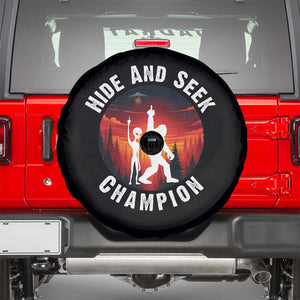 Hide And Seek Champion Spare Tire Cover Funny Bigfoot And Alien Lover Gift TS12 Black Print Your Wear